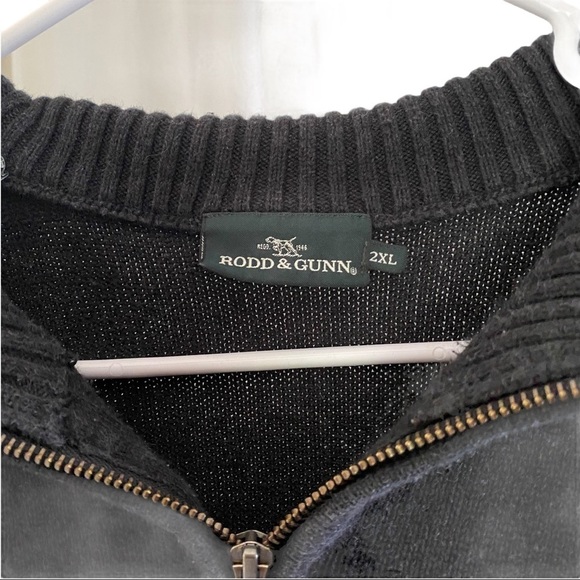 Rodd & Gunn Black Knit Sweater 1/4 Zip Men’s XXL - Picture 2 of 7